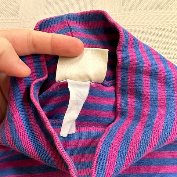 LL bean striped mock neck - Picture 2 of 5